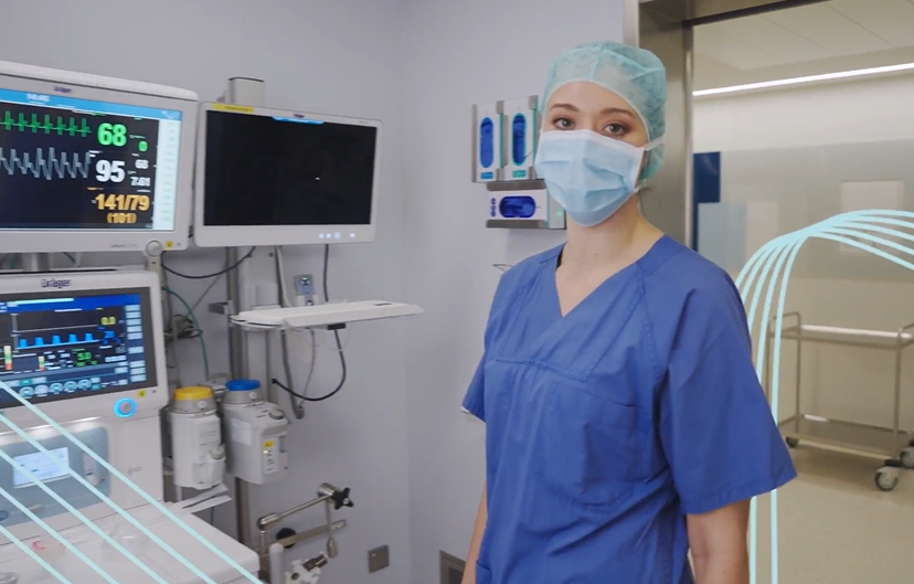 Marie bei der Arbeit in der Klinik