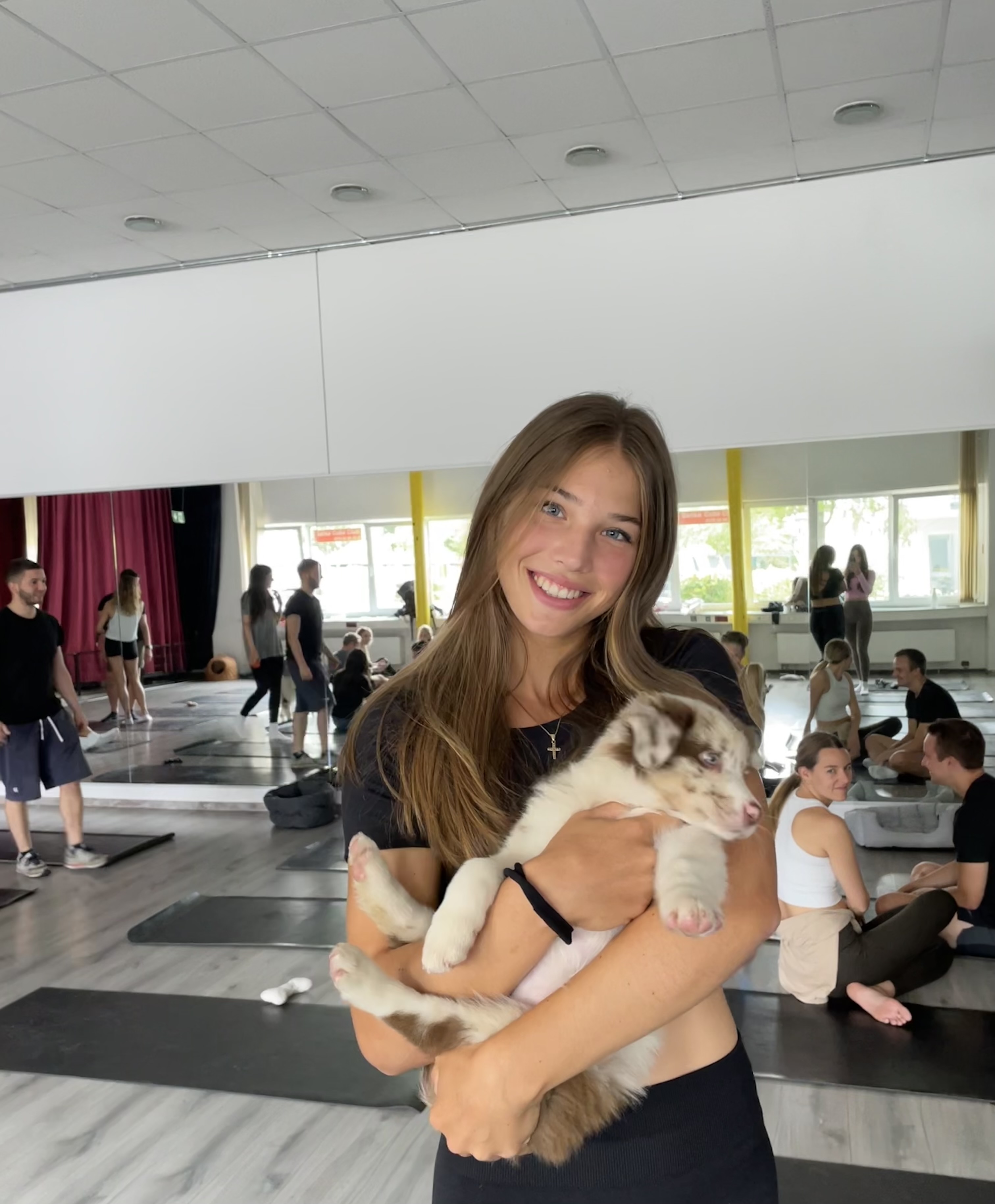 Stella mit ihrem Hund