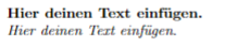 Kompilierter Text in Latex